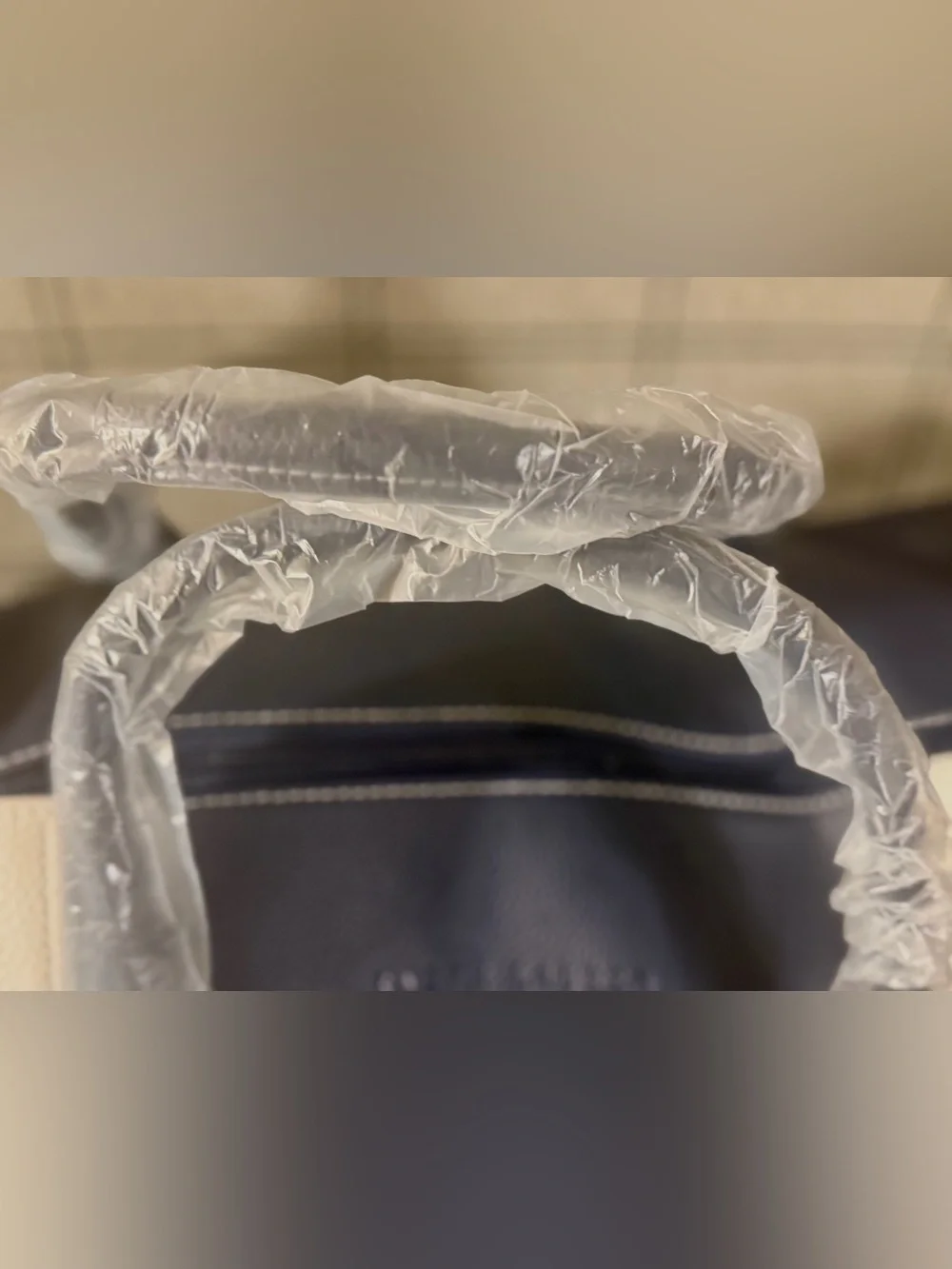 Classic !Ralph Lauren Navy and White Polo Large Vegan Leather Duffel Bag